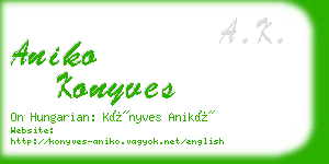 aniko konyves business card